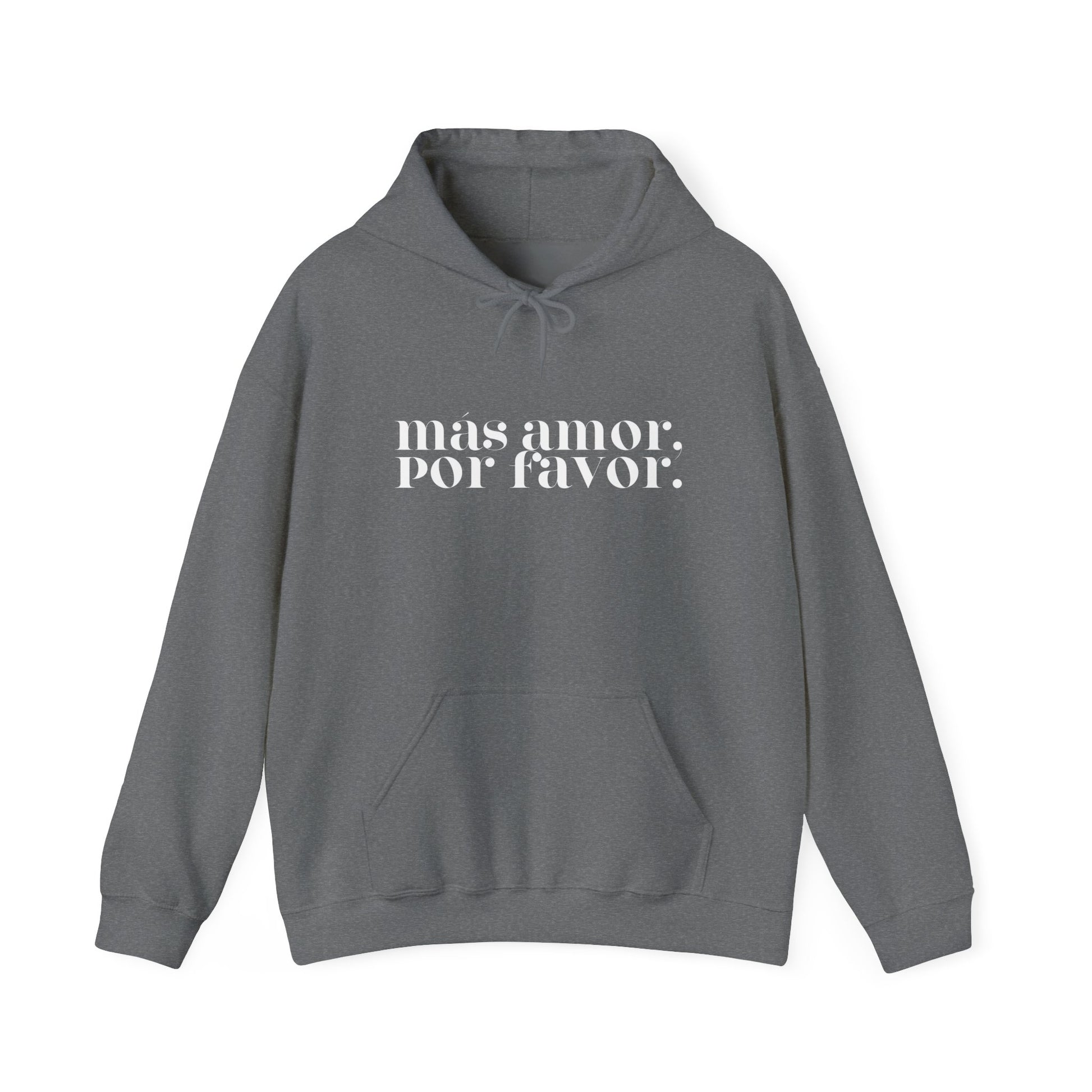Más Amor, Por Favor - white font