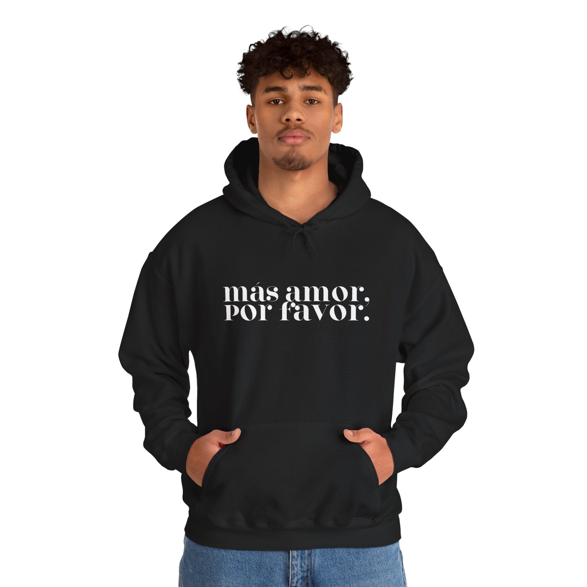 Más Amor, Por Favor - white font