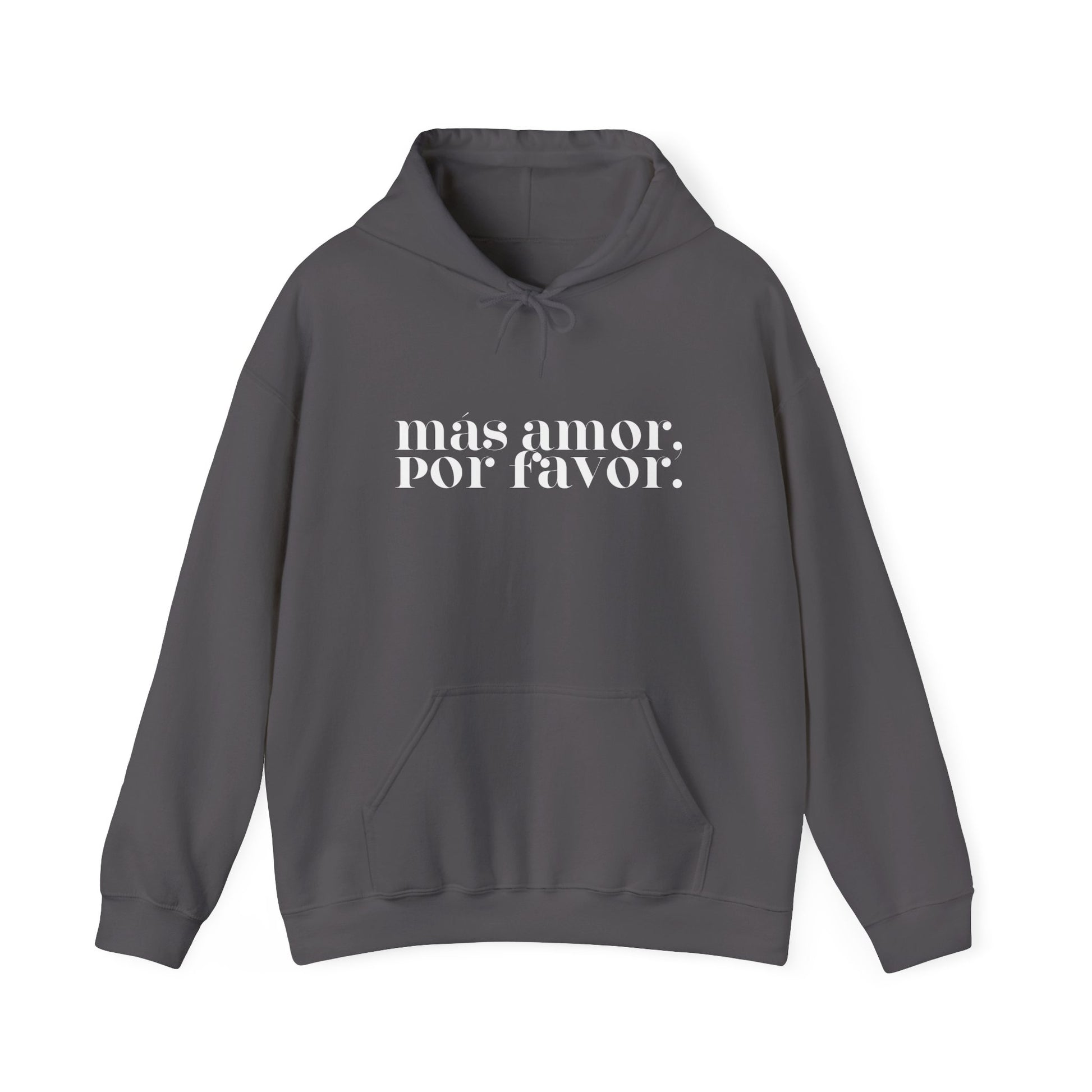 Más Amor, Por Favor - white font