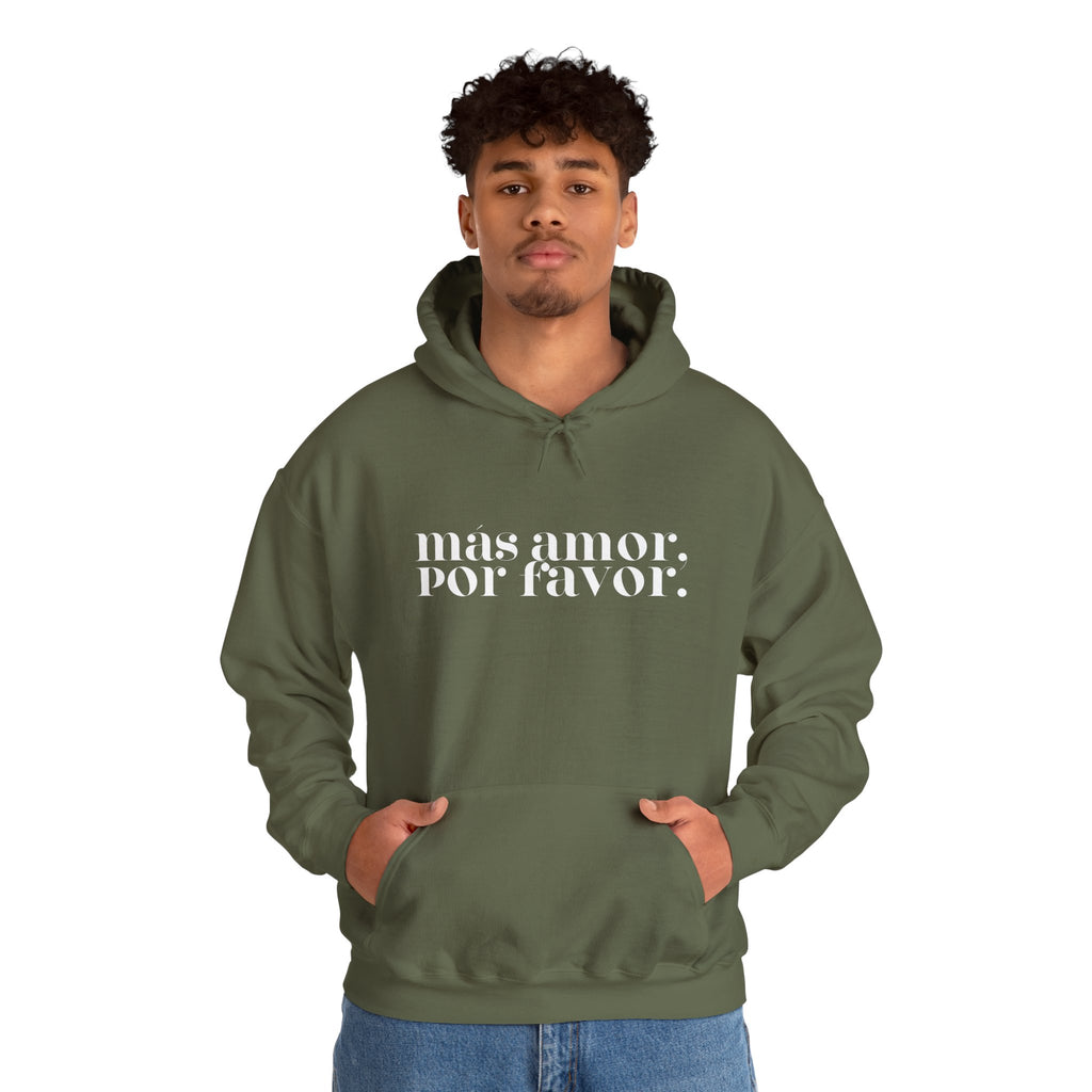 Más Amor, Por Favor - white font